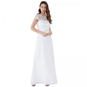 Leak Back Lace Tối 2019 Quần áo dài cho phụ nữ Áo choàng trắng Đầm maxi JCGJ190315079