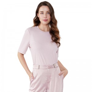 Thiết kế đơn giản cho công sở O Áo cổ áo sọc và áo sơ mi nữ JCGJ190315083