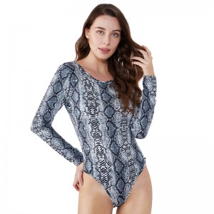 Leak Back Cut Out Full Custom Girl dành cho người lớn One Piece Ladies Áo dài tay Áo nén Rắn Rắn