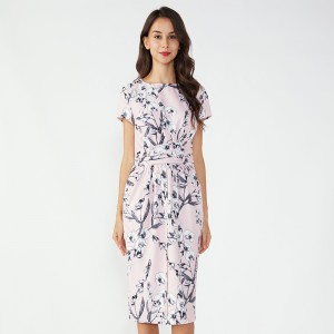 Thời trang Lady Lady crochet dài Lycra đầm