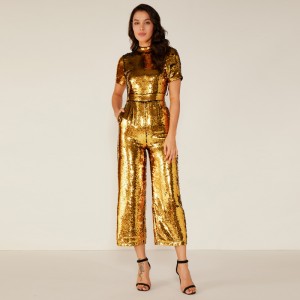 Người phụ nữ gợi cảm lấp lánh lấp lánh Jumpsuit Thiết kế mới nhất